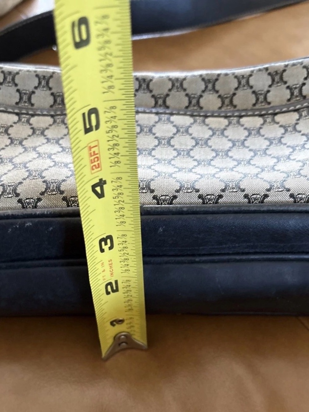 Vintage Celine Triomphe Patterned Canvas And BlueLeather Crossbody/shoulder bag - Picture 16 of 16